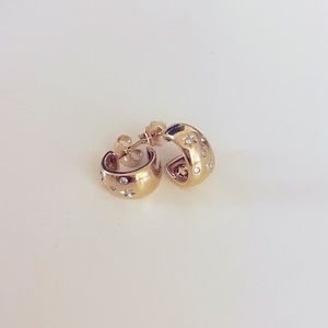 ADINA REYTER 14k Yellow Gold Celestial Diamond Wide Huggie Hoops